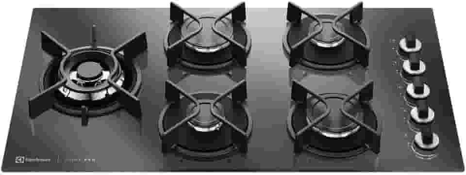 Electrolux Cooktop 5 Bocas a Gás Electrolux Espelhado Home Pro ChamaPrecisa e Multi Chama (KE5HP) Bivolt