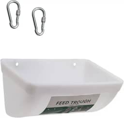 Besga Alimentador de aves suspenso, bebedouro para galinhas, 11x6,7x5,5 polegadas, grande capacidade, multifuncional