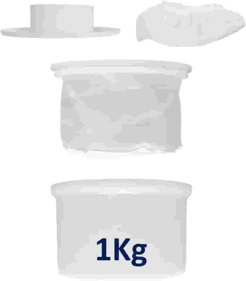 Forma Completa Redonda 1Kg Para Produção de Queijos Minas Padrão Parmesão + Prensador Dessorador e Tela