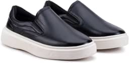 Tênis Slip On Iate Masculino Couro Confortável Calce Fácil