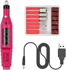 Lixa Elétrica de Unha para Manicure Profissional e Cuidados Pessoais - Acessórios Para Lixar Unhas Gel Motor Motorzinho Bivolt USB – Velocidade 3 000/20000 RPM Ajustáveis, Uso diário, Cores Variadas