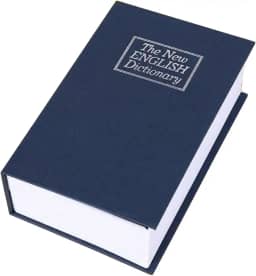 Cofre Camuflado Com Chave em Formato de Livro 18X12cm (Azul)