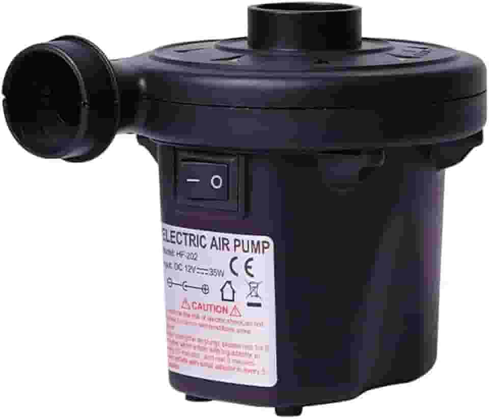 Bomba Inflador Elétrico Bask para inflar e desinflar colchões, boias, piscinas, balões de festas e brinquedos infláveis. Bivolt (110V/220V) rápida e eficiente ideal para viagens e acampamentos
