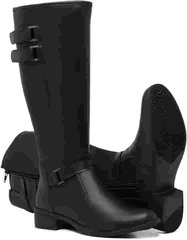 Bota Montaria Feminina Cano Longo Zíper Conforto