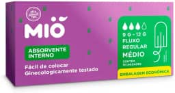 Absorvente Interno Mió Médio Fluxo Regular 16 Unidades