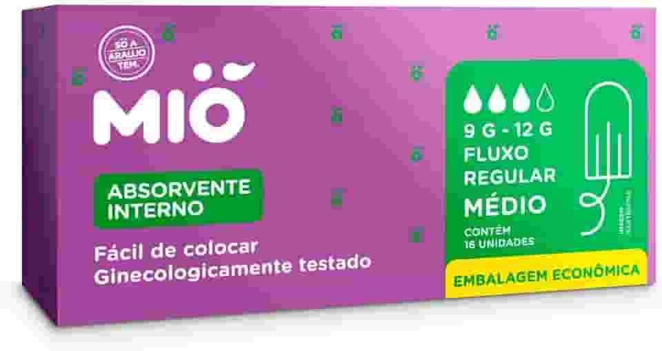 Absorvente Interno Mió Médio Fluxo Regular 16 Unidades