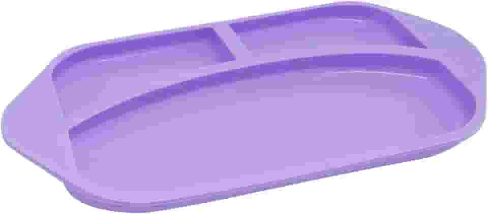Marcus e Marcus Willo the Whale Prato com Divisoria em Silicone, Roxo, 12+ Meses