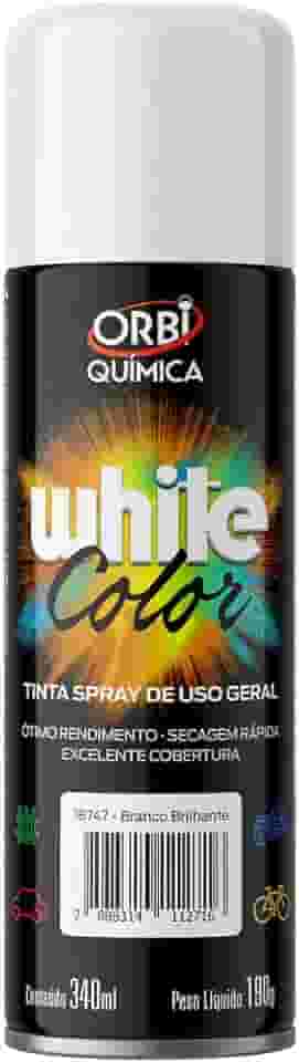 Tinta Spray 340ml Uso Geral Diversas Cores Automotivo (Branco Brilhante)