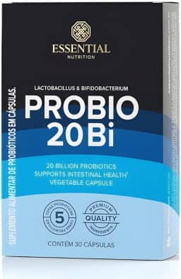 Probio 20Bi Essential Nutrition – Blend de Probióticos 20 Bilhões (30 Cápsulas) Saúde Intestinal e Imunidade