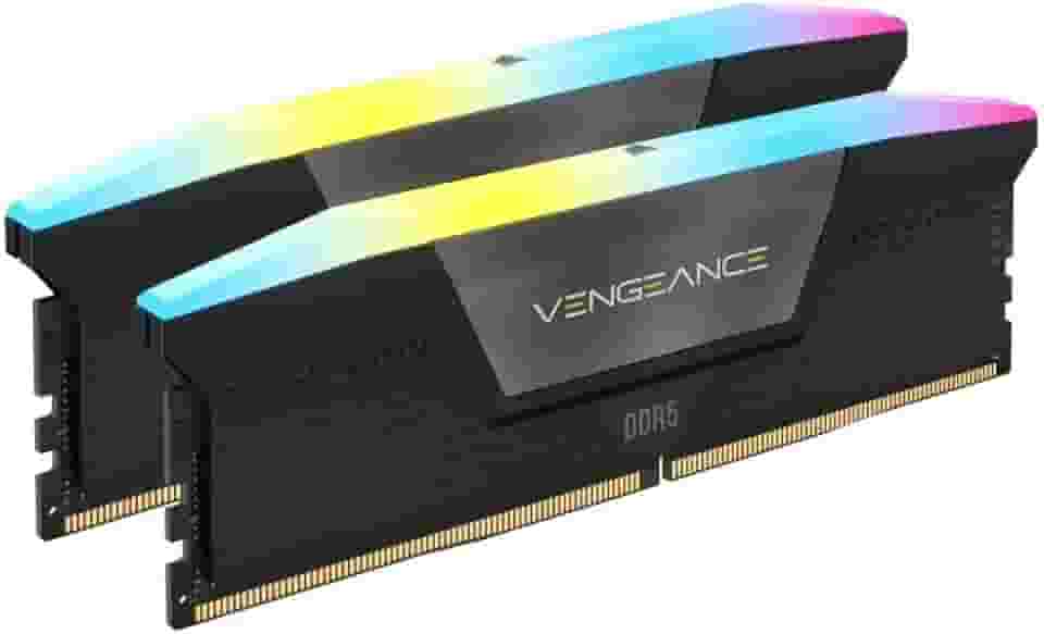 CORSAIR Memória de computador desktop Vengeance RGB DDR5 RAM 48GB (2x24GB) 6000MHz CL36 Intel XMP 3.0 - Preto (CMH48GX5M2E6000C36)