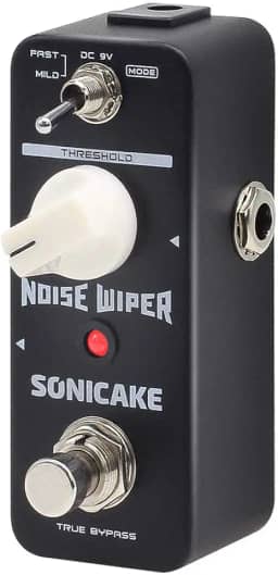 SONICAKE Pedal de efeitos Noise Gate Pedal supressor de pedal de guitarra limpador de ruído Pedal de efeitos de guitarra 2 modos True Bypass
