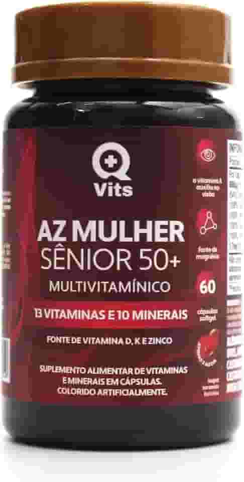 AZ Mulher Sênior 50+ QMaisVits 60 Cápsulas Softgel