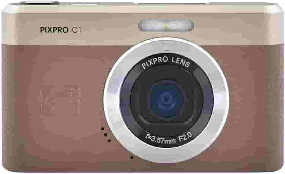 KODAK Câmera digital com zoom PIXPRO C1 – 13 MP compacta aponte e fotografe com tela flip LCD de inclinação de 2,8 polegadas 180°, design retrô vintage com zoom 4X e vídeo Full HD de 1080p para