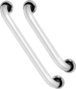 Kit 2 Barras de Apoio 50 e 30cm Alça Suporte Deficiente Idoso Banheiro