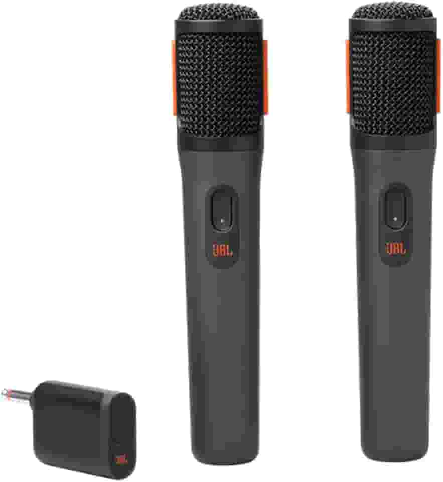 JBL, Microfone Sem Fio, PartyBox Wireless Mic, Par com Receptor - Preto