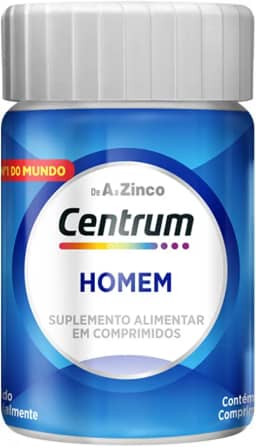 Centrum Homem Multivitaminico Diário com Magnésio, Vitamina D e Vitamina B12, 30 Comprimidos