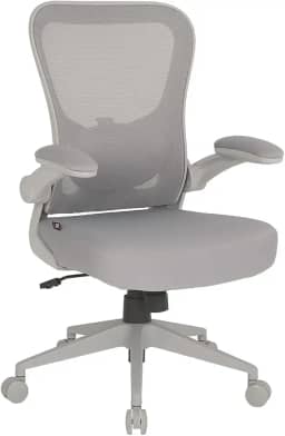 Cadeira de Escritório Ergonômica DT3 Vita, Braço Rtátil até 90º, Apoio Lombar Ajustável, Mesh Spandex ™ Respirável, Tecido Softex™, Confortável, Espuma Injetada, Certificada NR-17 (Grey Frame)