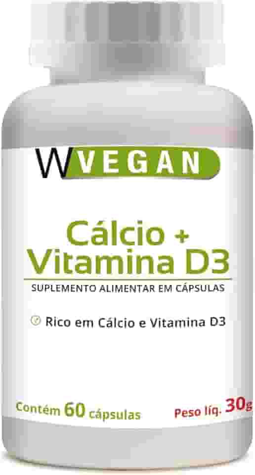 W Vegan Calcio + Vitamina D3 2.000 Ui 60 Capsulas Wvegan Vegano Cálcio