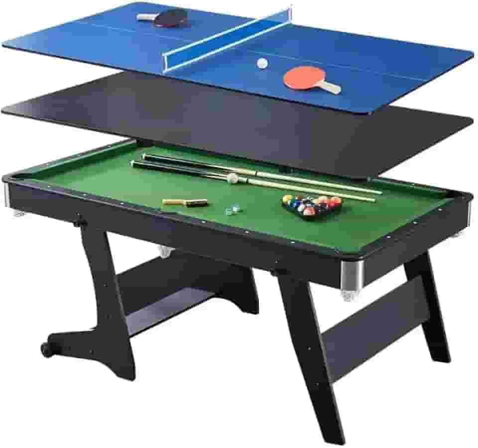 Mesa Multi Jogos de Sinuca E Ping Pong Ahead Sports 3 em 1, Dobrável, 180 x 97 x 80 cm