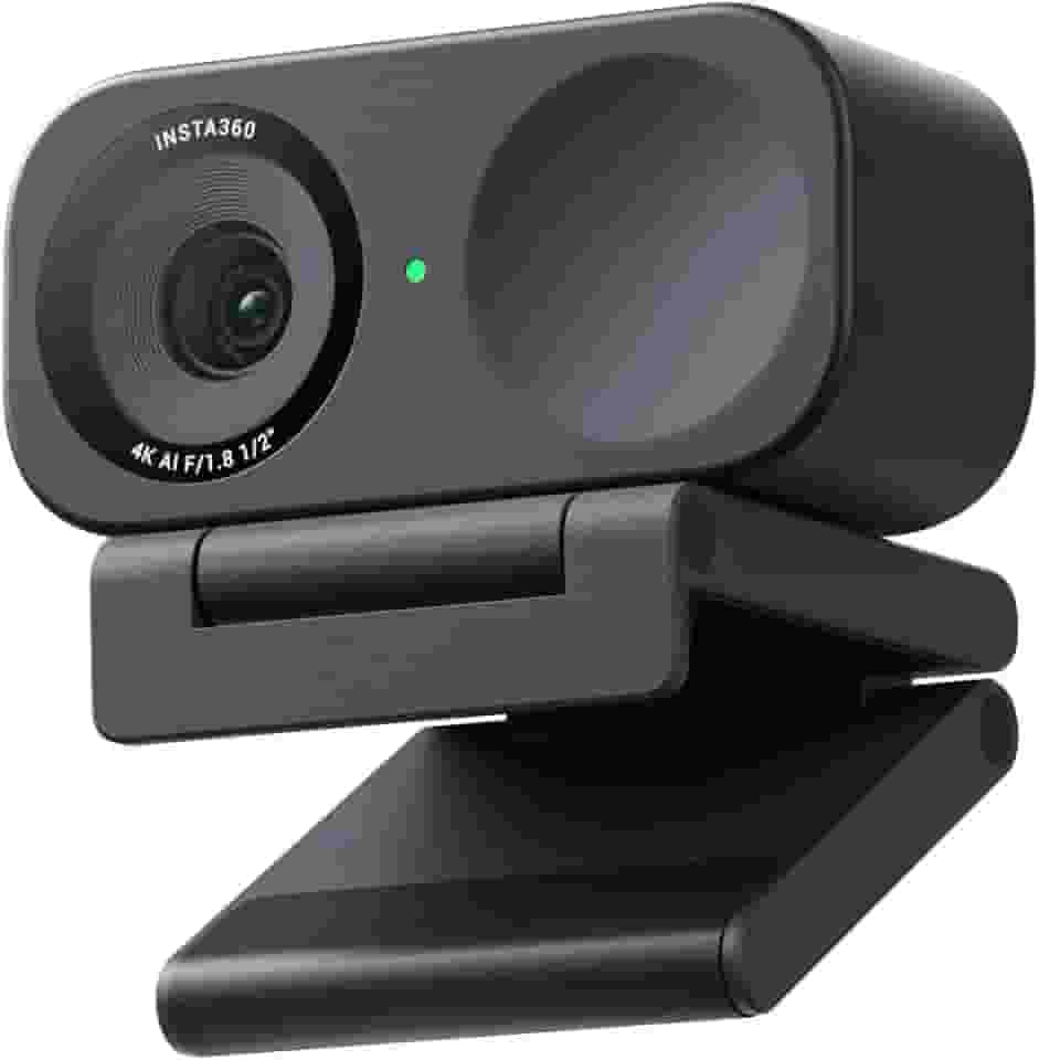 Insta360 Link 2C - Webcam 4K para PC/Mac, sensor de 1/5.1 cm, moldura automática, HDR, microfone com cancelamento de ruído AI, controle de gestos para streaming, chamadas de vídeo, jogos, funciona com