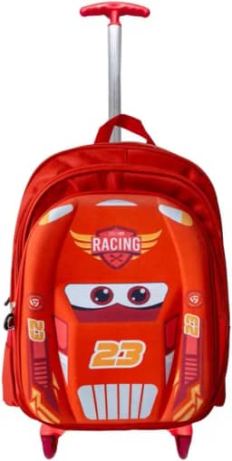 Mochila Rodinha 3d Macqueen Infantil Meninos Escolar Carros (Vermelho)