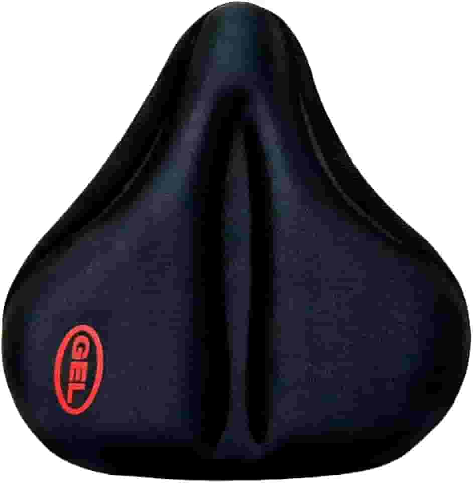 Capa Selim Em Gel Bike Bicicleta Para Bancos Largos Ergométrica Spinning Almofada para assento macio preto