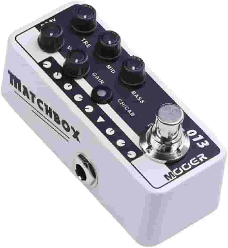 Mooer Pedal Preamp Matchbox M013 | para Guitarra, Digital, Dois Canais, EQ de 3 Bandas, Simulador de Gabinete, Compacto, 9V DC