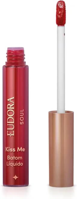 Eudora Soul Kiss Me Batom Líquido Vermelho Moderno 5,2ml