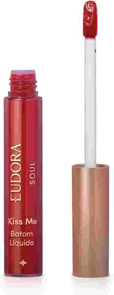 Eudora Soul Kiss Me Batom Líquido Vermelho Moderno 5,2ml
