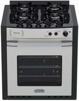 Fogao de Embutir 4 Bocas Venax Gaudi Platinum Vitreo Inox Gas GLP 127V