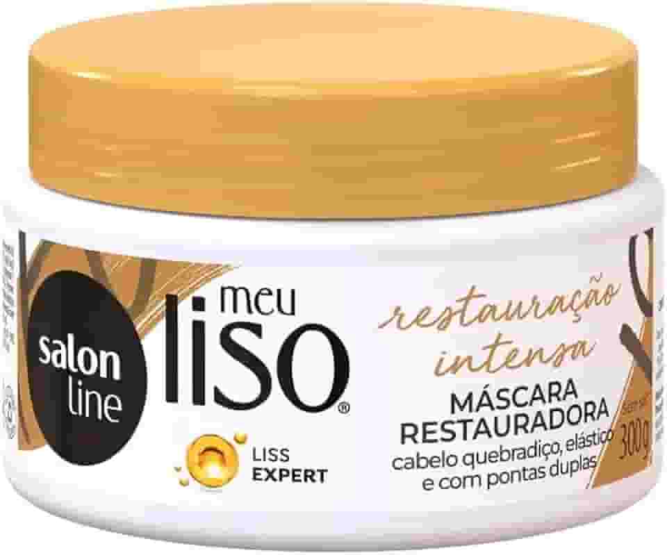 Máscara de Hidratação Meu Liso Restauração Intensa 300g Salon Line, Salon Line, Branco