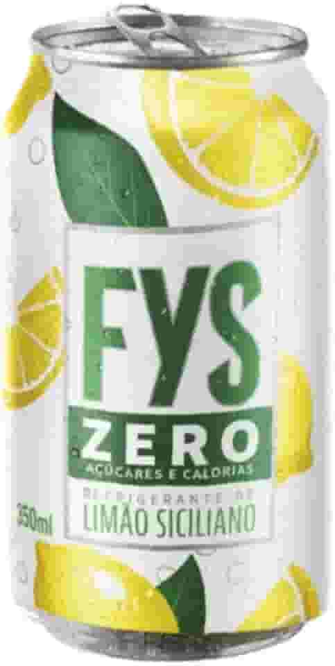 Kit 12 Latas FYS 350ml - ÁGUA TÔNICA OU REFRIGERANTE ZERO (350, 12x Limão Zero)