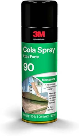 3M, Industrial, Adesivo Spray 90, Lata, 330 g, Preto