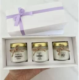 Kit 3 Mini Velas Aromáticas Melhores Amigas - Presente Criativo Amigos Amizade