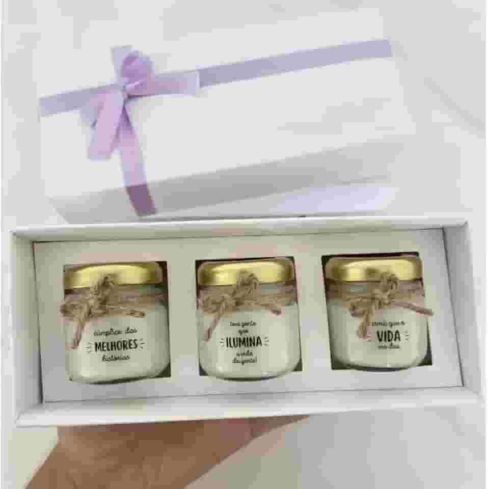 Kit 3 Mini Velas Aromáticas Melhores Amigas - Presente Criativo Amigos Amizade