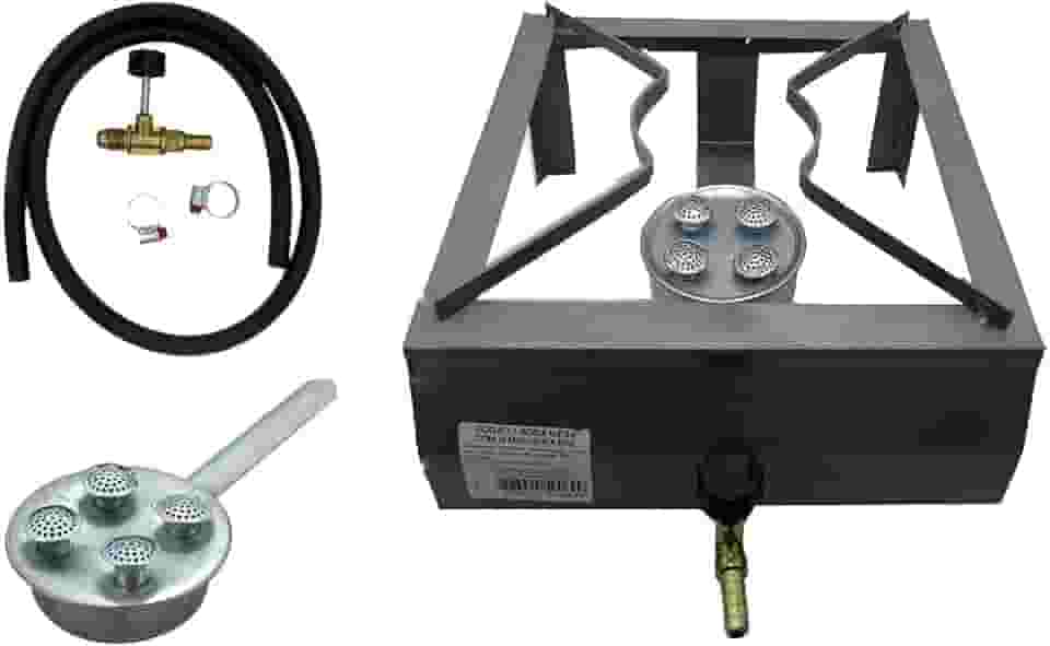 Fogão Alta Pressão Portátil 1 Boca Gás para Camping Caminhão Viagens Portátil com mangueira Semi industrial