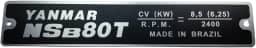 Marca Motor Yanmar NSB80T Microtrator Yanmar TC8