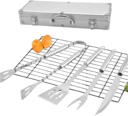 Kit Churrasco 4 pecas + Maleta em Alumínio