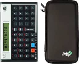 Calculadora financeira HP 12C Platinum + capa protetora WYNGS preta