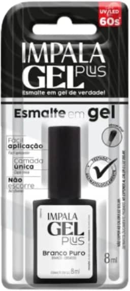 ESMALTE GEL - IMPALA GEL PLUS - CREMOSO - BRANCO PURO BLISTER