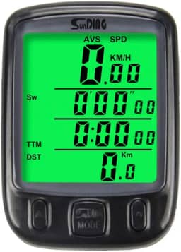 Garneck Bicicleta Computador Bicicleta Velocímetro Com Fio Bicicleta Odômetro Ciclismo Multi Função Impermeável (Preto)