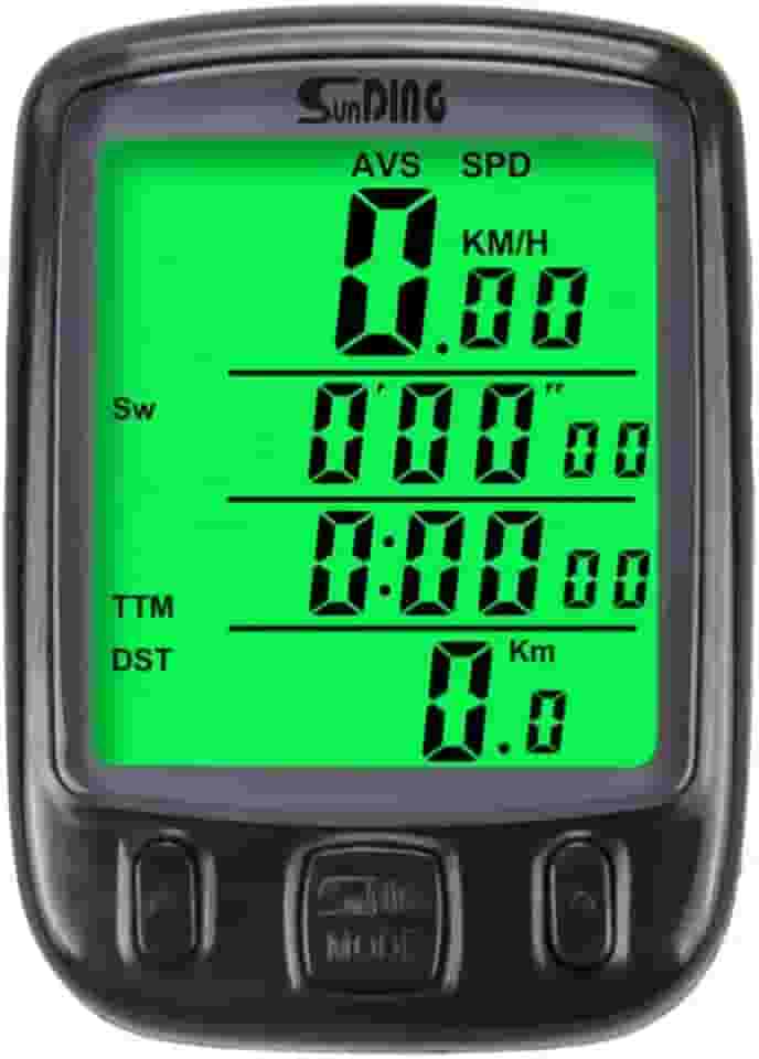 Garneck Bicicleta Computador Bicicleta Velocímetro Com Fio Bicicleta Odômetro Ciclismo Multi Função Impermeável (Preto)