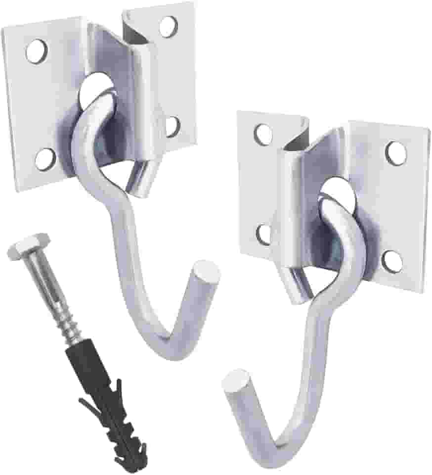 Par Gancho de Rede C/Parafusos e Buchas, Aço (Zincado)