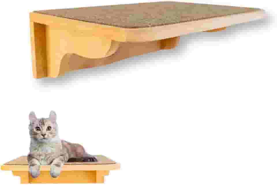 Prateleira Para Gatos Tamanho GG Resistente Com Carpete Antiderrapante (Carpete Grafite)