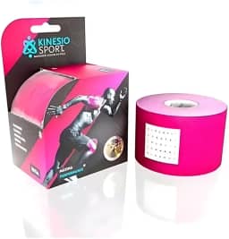 Fita Bandagem Elástica Adesiva Kinesio sport 6 metros Original - Suporte Muscular e Recuperação Articular (Rosa)