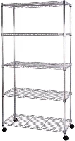 Estante aço cromado 5 prateleiras 75 x 35 x 155 cm - Duratec