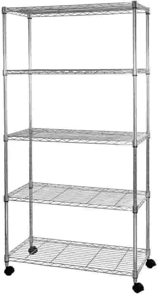 Estante aço cromado 5 prateleiras 75 x 35 x 155 cm - Duratec