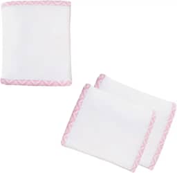 Tela Respirável Para Berço, Baby Deluxe, Chevron Rosa