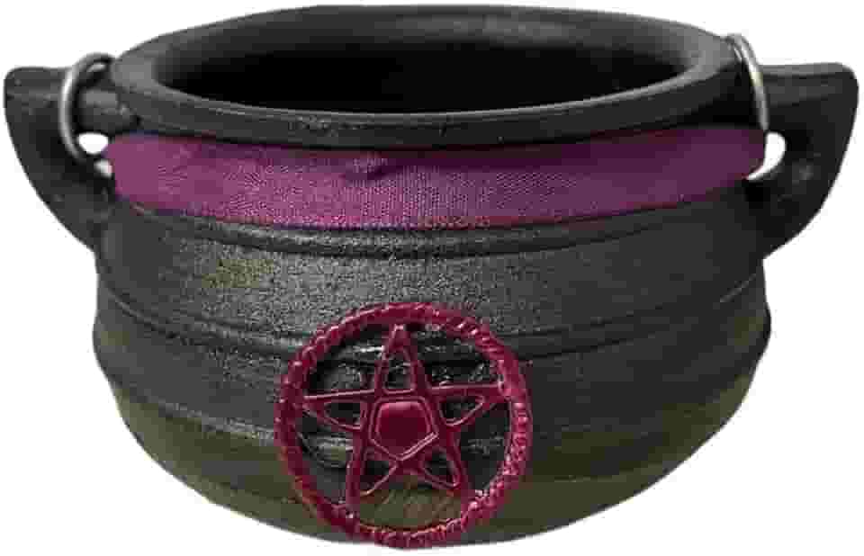 Caldeirão da Bruxa Pentagrama de Ferro Tripé e Alça 500 ml