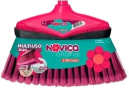 Vassoura Noviça Original Multiuso Sem Cabo Varrição Eficiente Piso Interno Externo Conforto Durabilidade Piso Terreno Assoalho